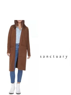 Sanctuary Jordyn Brown Duster Cardigan Sweater